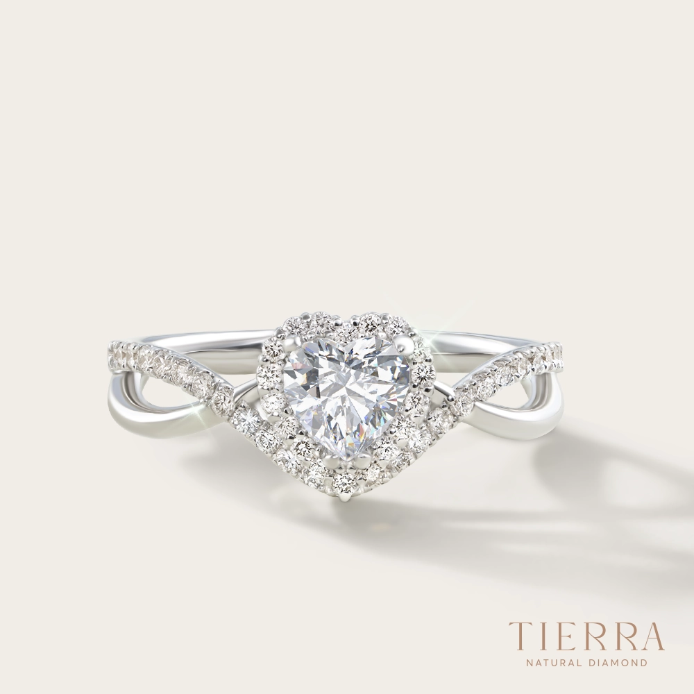 Nhẫn cầu hôn NCH8403 với thiết kế uyển chuyển, nhẹ nhàng